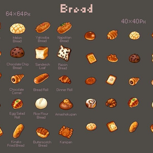 BREAD 64×64px and 40×40px set