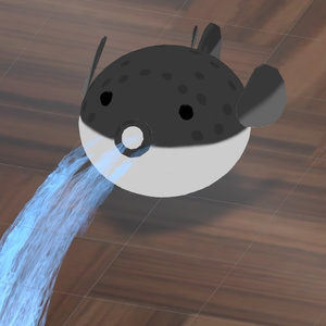【VRChat想定】水を吐くフグ 缩略图 4