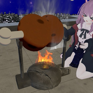 【VRChat想定】マンガ肉・肉焼き機