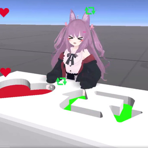 【VRChat想定】いいねとリポストのボタン