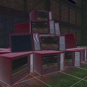【VRChat想定】レトロなテレビが積みあがってるやつ