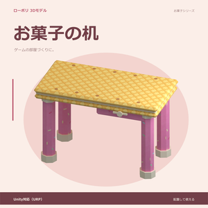 お菓子の机｜ローポリ・Unity URP対応