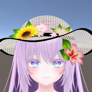 Summer Straw Flower Hat
