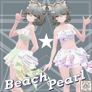 🚀セール中🐱ねむねむBeach☆Pearl 🐱清楚系ゆるふわ水着／Nemo／ネモ