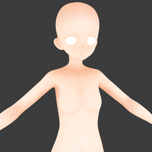 【3Dモデル】素体 Body_Type_001 「素体ですね」 Texture付き、Topologyバッチリ！
