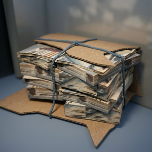 束ねた新聞の山｜Stack of Tied Newspapers｜捆绑报纸堆 3D模型