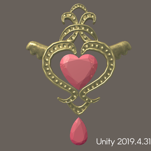 ハートと翼のブローチ(Brooch_Heart wing)