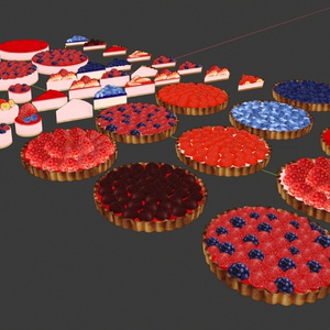 【３Dモデル】ベリーシトラスケーキ 缩略图 4