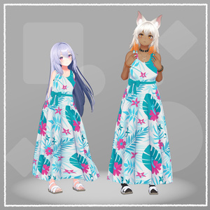 【VRChat向け衣装】サマードレス（桔梗/しなの/マヌカ/シャーレン/エリオスカ/センティッドV2） 缩略图 3