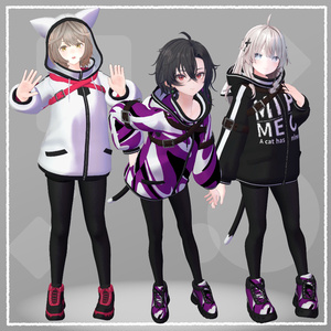 【VRChat向け衣装】にゃああんパーカー（7アバター対応） 缩略图 5