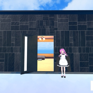 【無料・VRChat&Unity】巾木ハウス【きれいな木製の家】