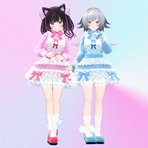 【あのん/むろむ・萌】フリフリリボンドレス 缩略图 3