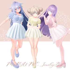 9 avatar support] Pastel one-piece dress (Manuka, Moe, Kikyo 