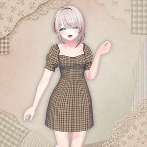 〈VRChat 3D衣装〉やわ色ワンピース｜しなの用 缩略图 8