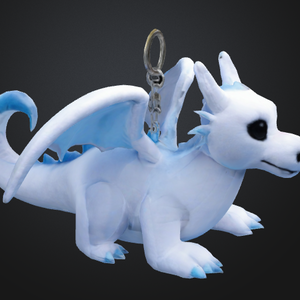 【VRC想定】ダークアイズホワイトドラゴン‐ストラップ