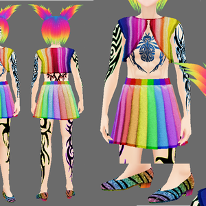 Rainbow Fur Clothes