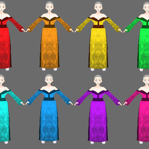 Kimono Dress Long (Multi-colored) Old design