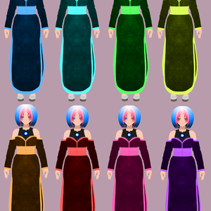 Kimono Dress Long (Multi-colored) New design