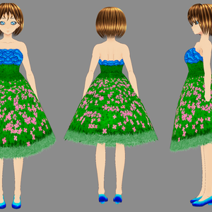 Blue Rose Dress