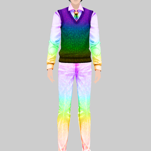 Formal Default Male Outfit Rainbow