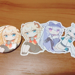 【PONDEROnium Sisters】メリノちゃん缶バッジ＆シールセット