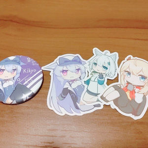 【PONDEROnium Sisters】桔梗ちゃん缶バッジ＆シールセット