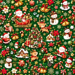 🎄 和風かわいいクリスマス シームレス3パターン 3枚セット🎄