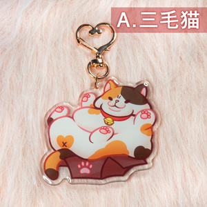 デブネコ アクリルキーホルダー