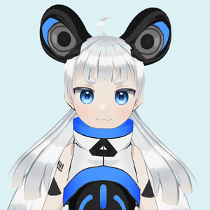 Vrm model:🖱️ Blue Mouse anime girl [Vroidstudio]