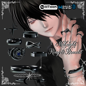 NOIR. Midnight Ring&Bracelet Set【17アバター対応】