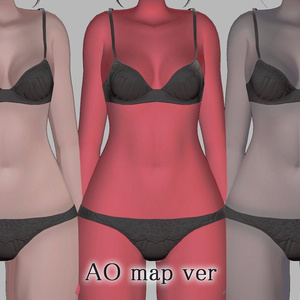 【8/30まで無料！】【2Types/3Colors】Custom Skin Material Kaguya（AO影・ツヤ肌 / 褐色・赤・黒） 缩略图 2