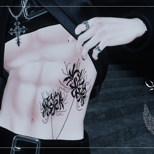 【tatoo】red spider lily、wing、heart