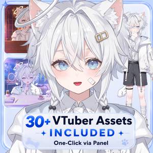 【live2d汎用モデル】天使・白髪・正太・多表情対応・VTS対応 | Angel, White Hair, Shota | Multi-expression | VTS Compatible