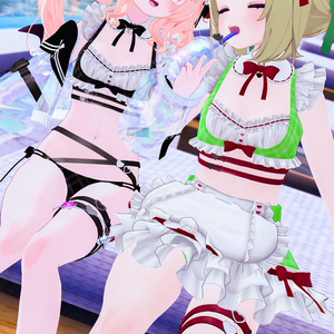 《44アバター対応衣装》サマーラブメイド -SummerLoveMaid- 缩略图 97