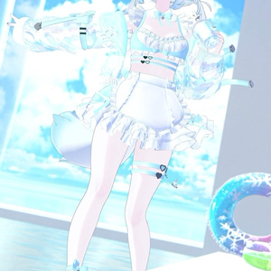 《44アバター対応衣装》サマーラブメイド -SummerLoveMaid- 缩略图 43