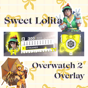 ✧Yellow │ Overwatch 2 │ オーバーレイ │ ロリータ風 │ Overlay │ Sweet Lolita │ Kawaii │ オーバーウォッチ2