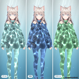 【発売記念セール】水面のひかり｜服や髪に光の網目がゆらめくマテリアル【lilToon対応・無料版あり】 缩略图 5