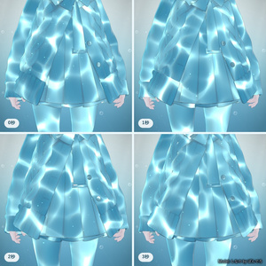 【発売記念セール】水面のひかり｜服や髪に光の網目がゆらめくマテリアル【lilToon対応・無料版あり】 缩略图 14