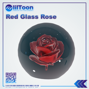 【早期購入セール中‼️】【VRChatWorld小物】Red Glass Rose