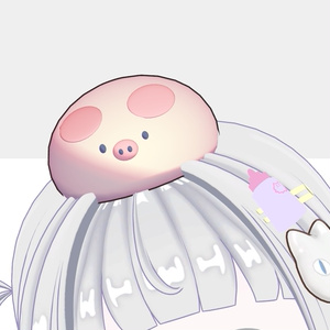 頭に乗せるぶたのにくまん