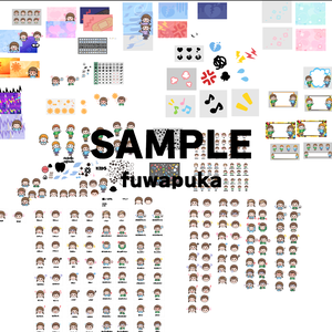 視覚支援_感情・表情の絵カードのイラスト素材_ベクター