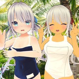ブルーローズのおんなのこちゃん専用スクール水着セット 缩略图 2