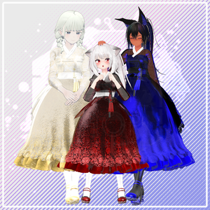 [3Dモデル] 韓服ドレス 한복드레스 Hanbok Dress