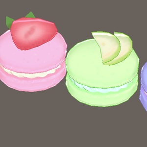 Set of 4 3D Macaroons Props and Throwables for VTubers