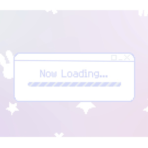 【動画素材】かわいいドット絵風待機画面