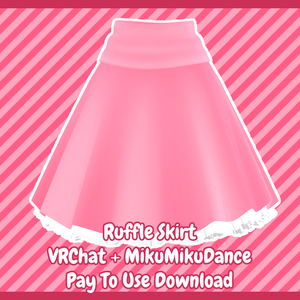 [VRChat + MMD] Ruffle Skirt [P2U DL]