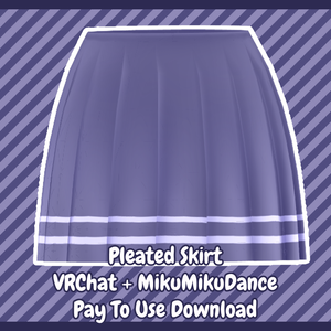 [VRChat + MMD] Pleated Skirt [P2U DL]