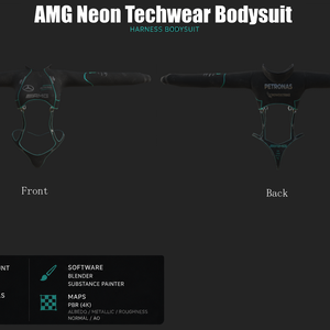AMG Neon Techwear Bodysuit