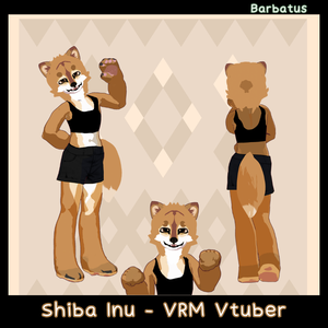 Shiba inu 3D Vtuber (VRM - Vroid File)