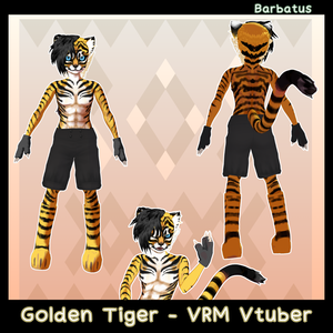 Tiger 3D vtuber (VRM - Vroid File)